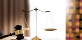 Gavel and legal Judge gavel scales of justice and law working on | 