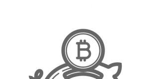 Bitcoin piggy bank savings line icon. |  | 